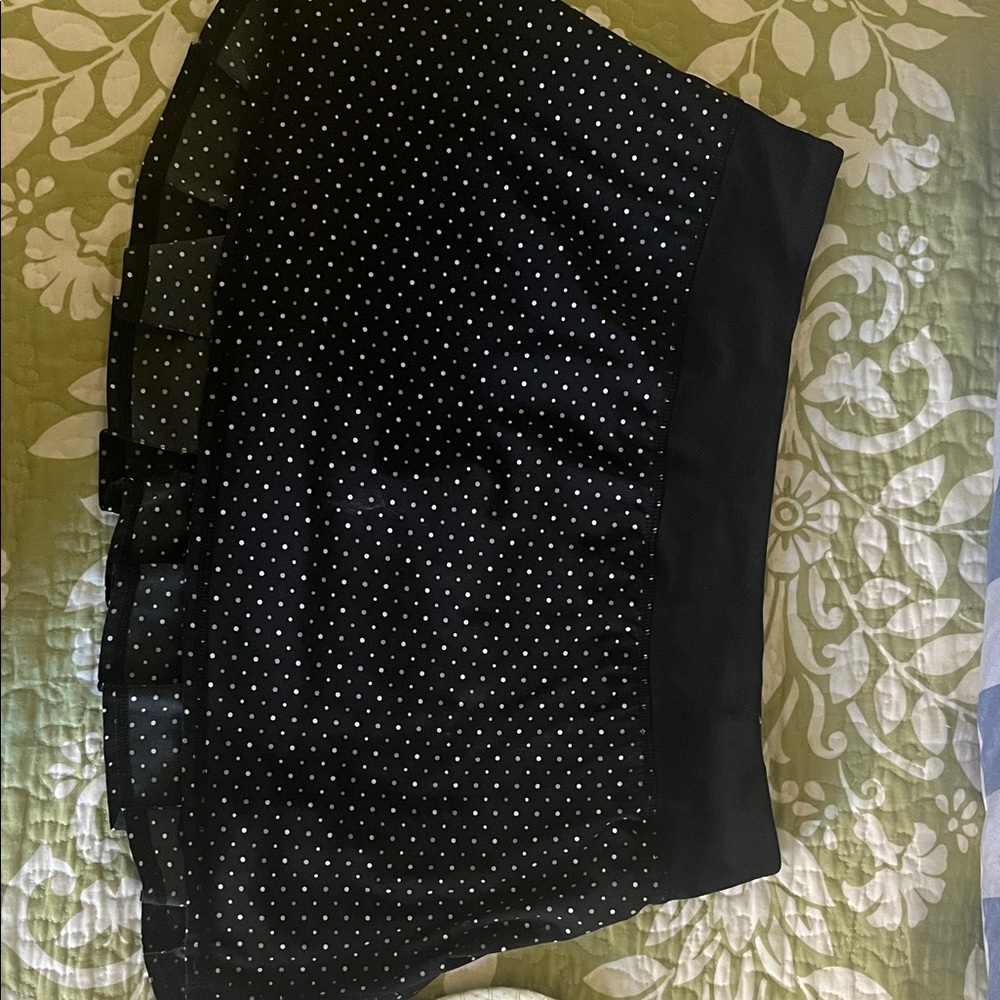 Elegant Black Polka Dot Skirt